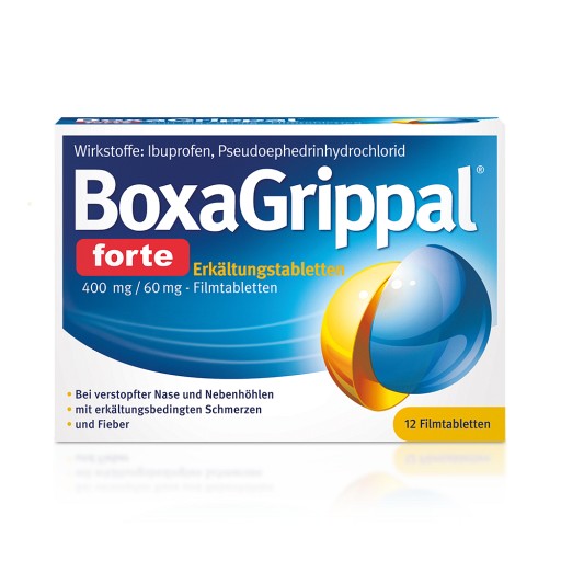 BOXAGRIPPAL forte Erkältungstab. 400 mg/60 mg FTA 12 St