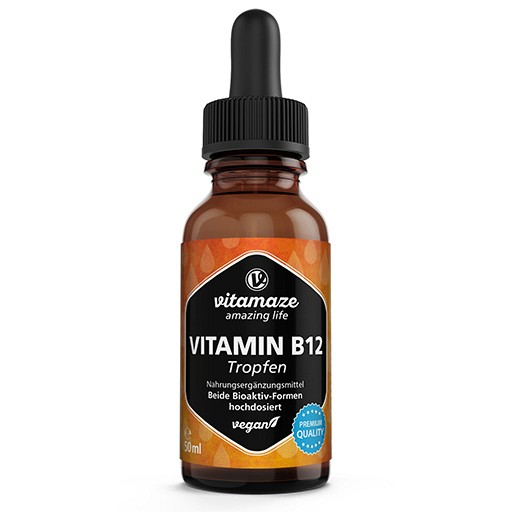 VITAMIN B12 100 μg hochdosiert vegan Tropfen 50 ml