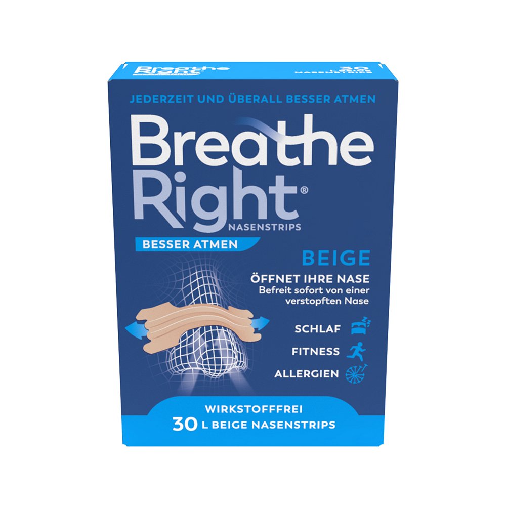 BREATHE Right Besser Atmen Nasenpfl.groß beige 30 St