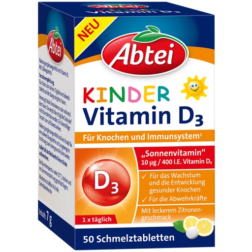 ABTEI Kinder Vitamin D3 Schmelztabletten 50 St
