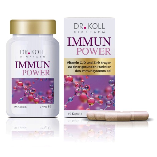 IMMUN POWER Dr.Koll Vitamin C+Vitamin D+Zink Kaps. 60 St
