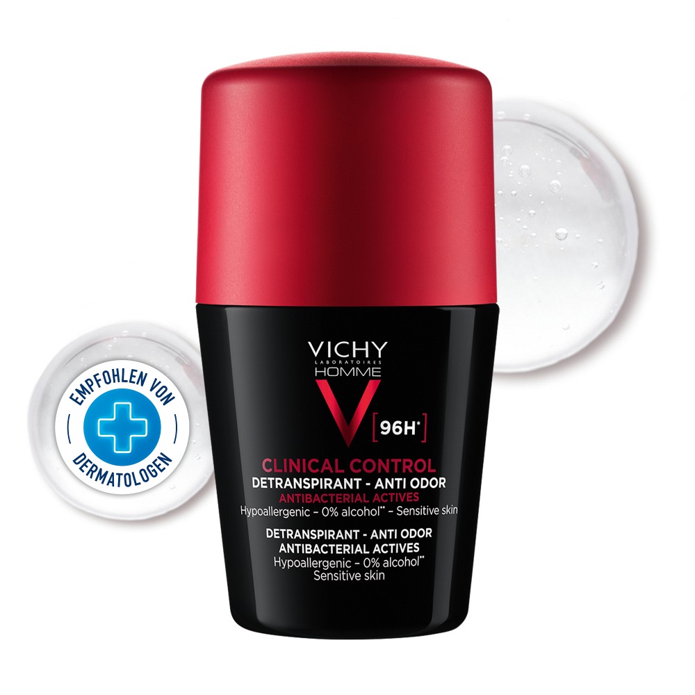 Vichy Homme DEO Clinical Control 96h Roll-On: Anti-Transpirant für Herren 50 ml