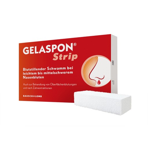 GELASPON Strip 1x1x4 cm Gelatineschwamm 4 St