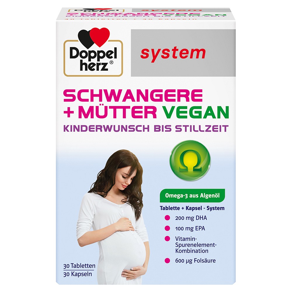 DOPPELHERZ Schwangere+Mütter vegan syst.Kombipack. 60 St
