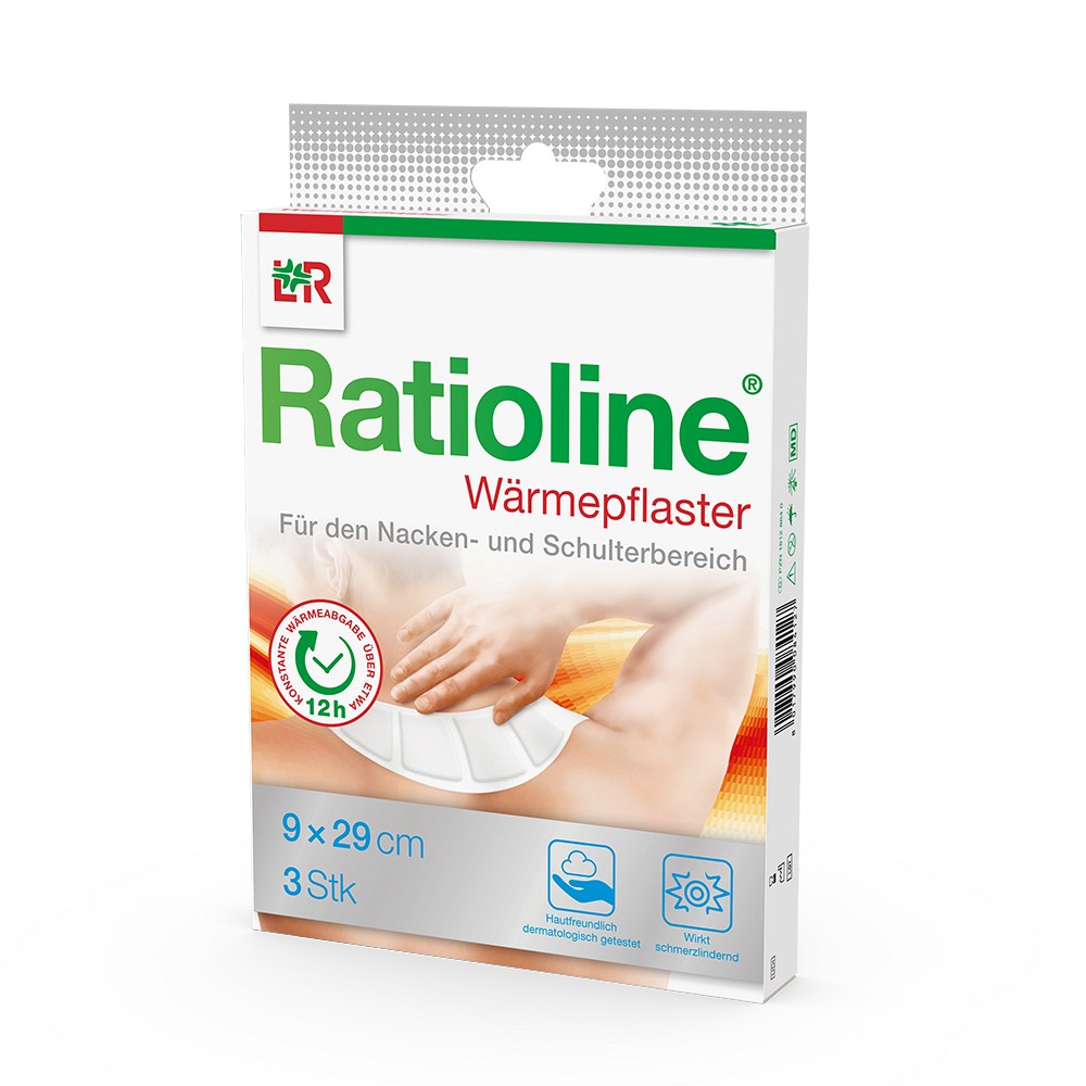 RATIOLINE Wärmepflaster Nacken/Schulter 9x29 cm 3 St