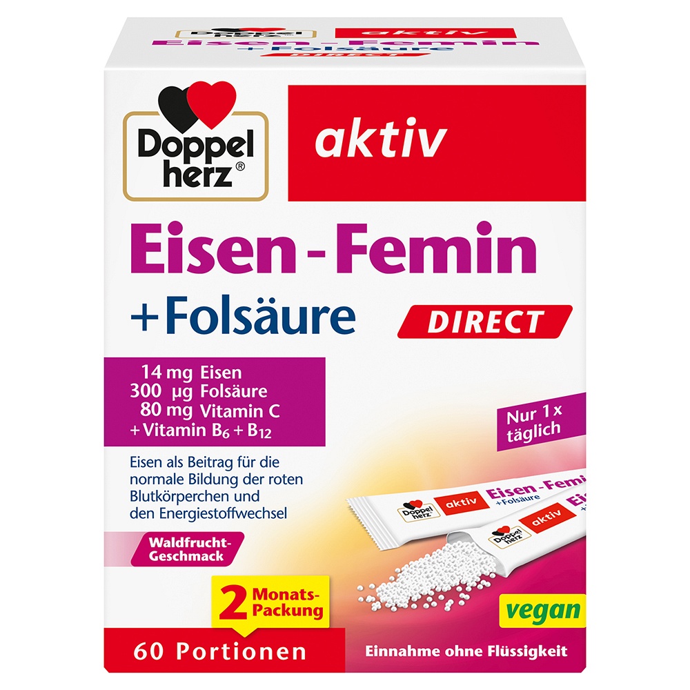 DOPPELHERZ Eisen-Femin DIRECT Pellets 60 St