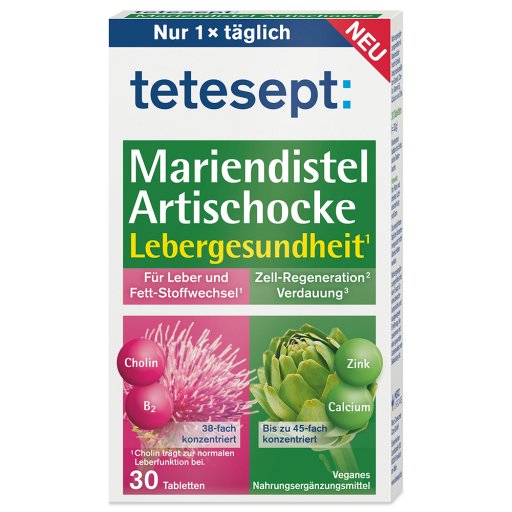 TETESEPT Mariendistel Artischocke Tabletten 30 St