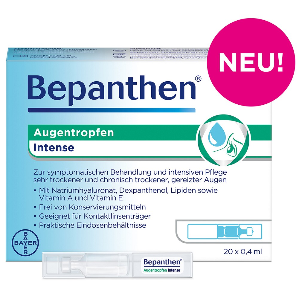 BEPANTHEN Augentropfen Intense EDO - 20X0.4 ml - Versandapotheke mediherz.de