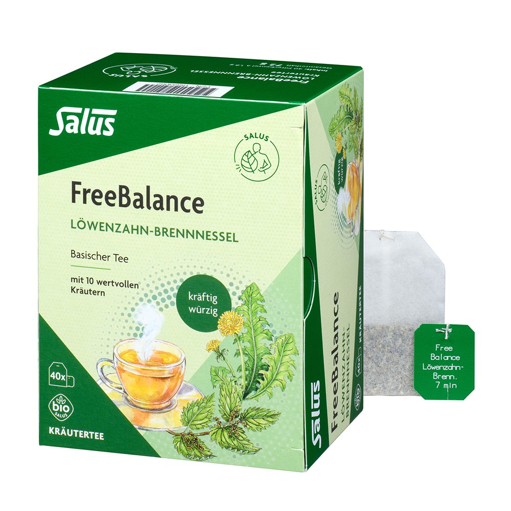 FREEBALANCE Löwenzahn-Brennnessel Tee Bio Salus 40 St