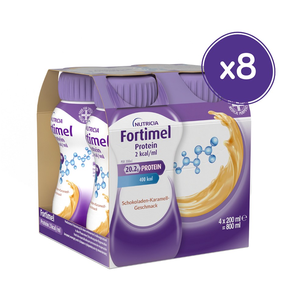 FORTIMEL Protein 2 kcal Schoko.-Karamell Trinknahr 32X200 ml