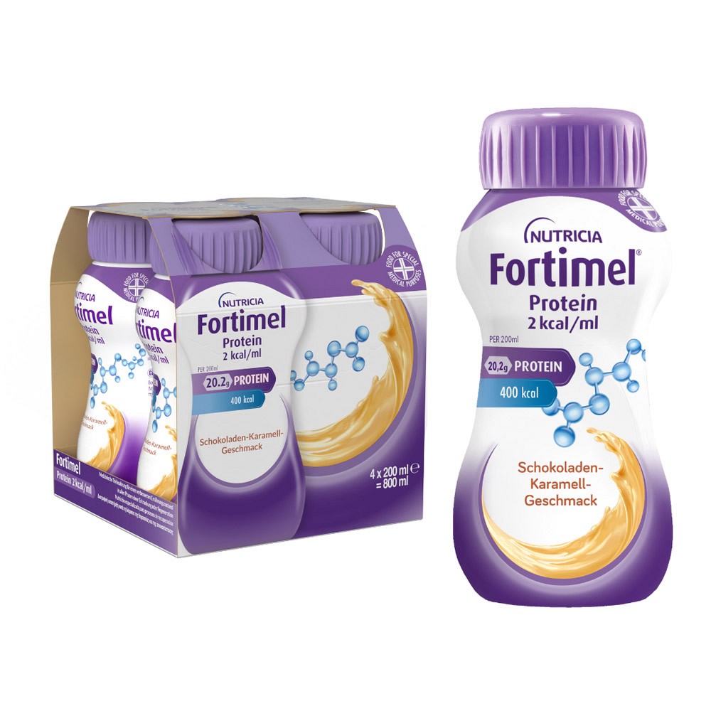 FORTIMEL Protein 2 kcal Schoko.-Karamell Trinknahr 4X200 ml