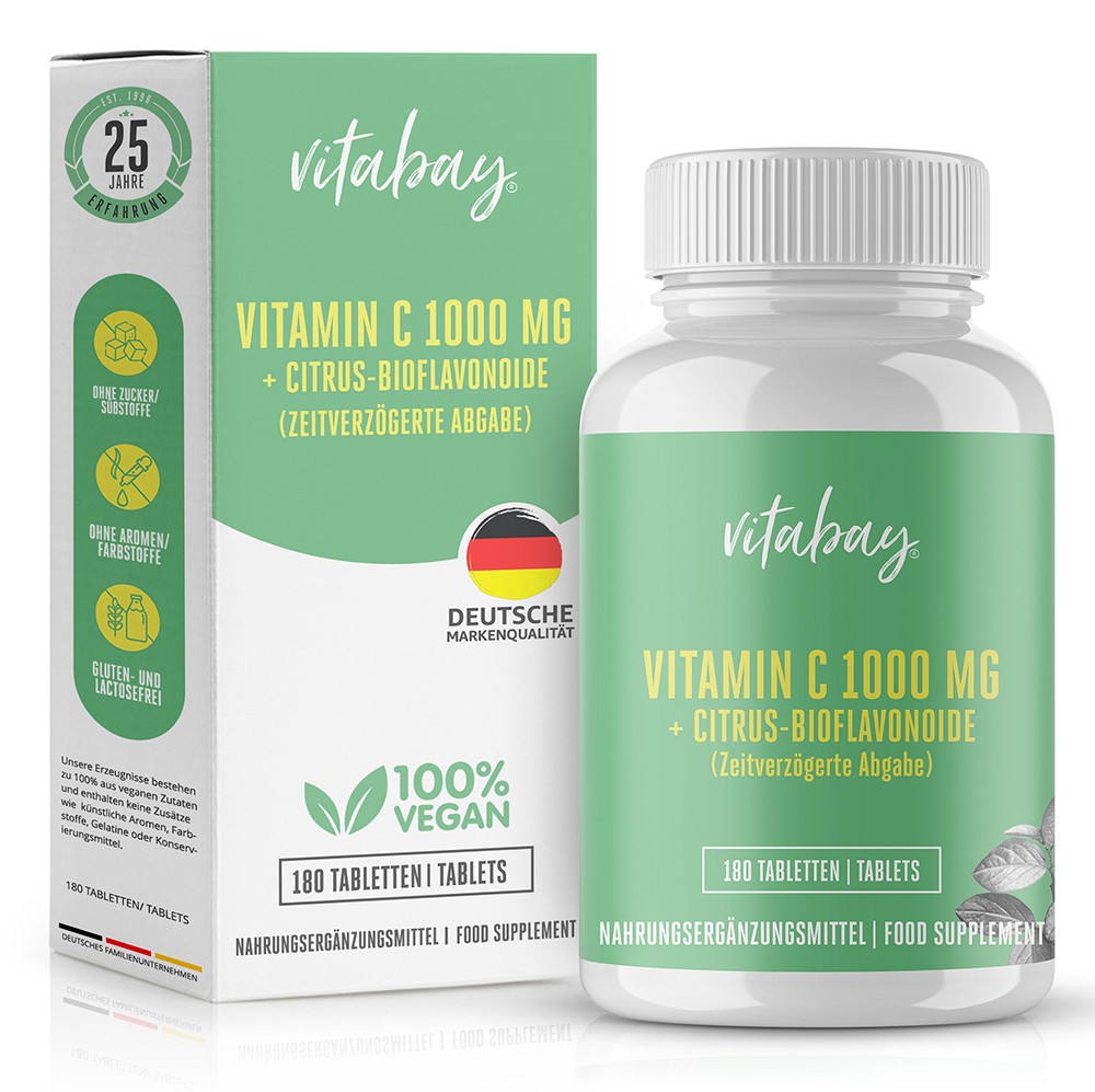 VITAMIN C+BIOFLAVONOIDE 1000 mg vegan hochdosiert 180 St