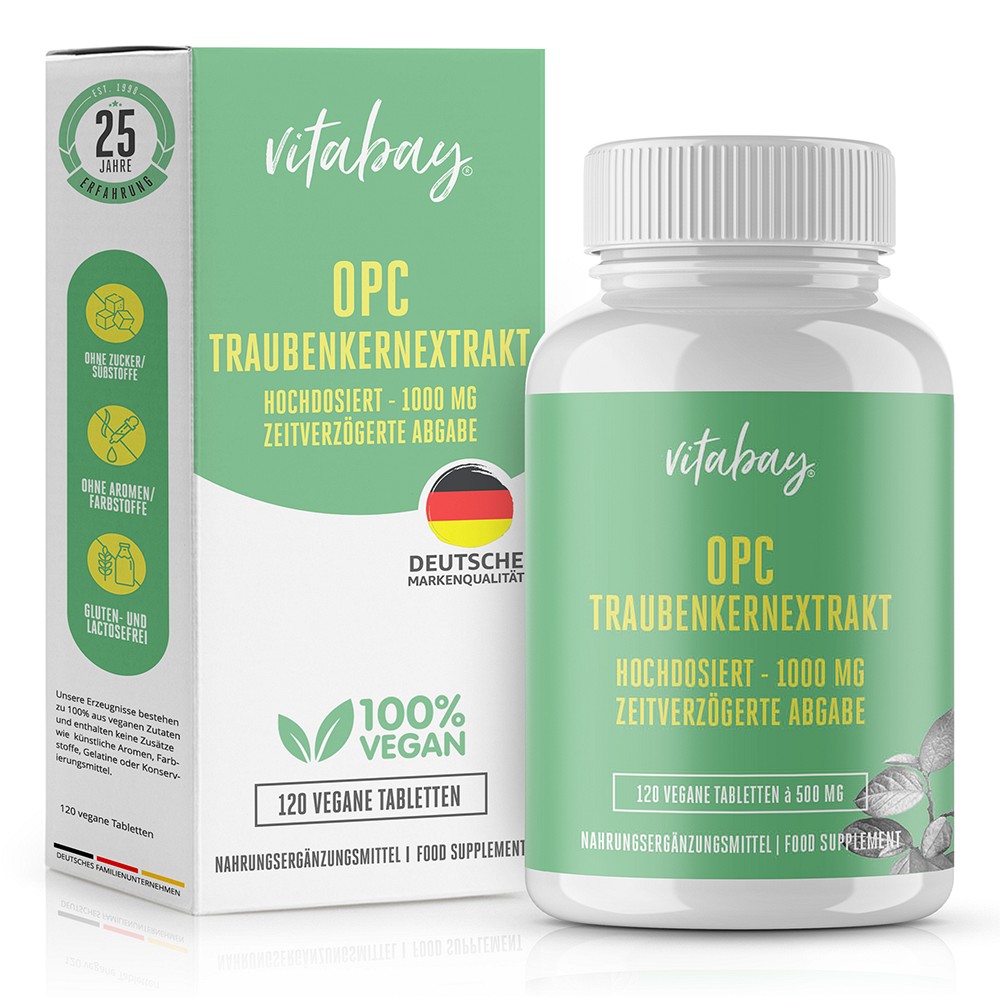 OPC TRAUBENKERNEXTRAKT 1000 mg hochdos.+vegan Tab. 120 St