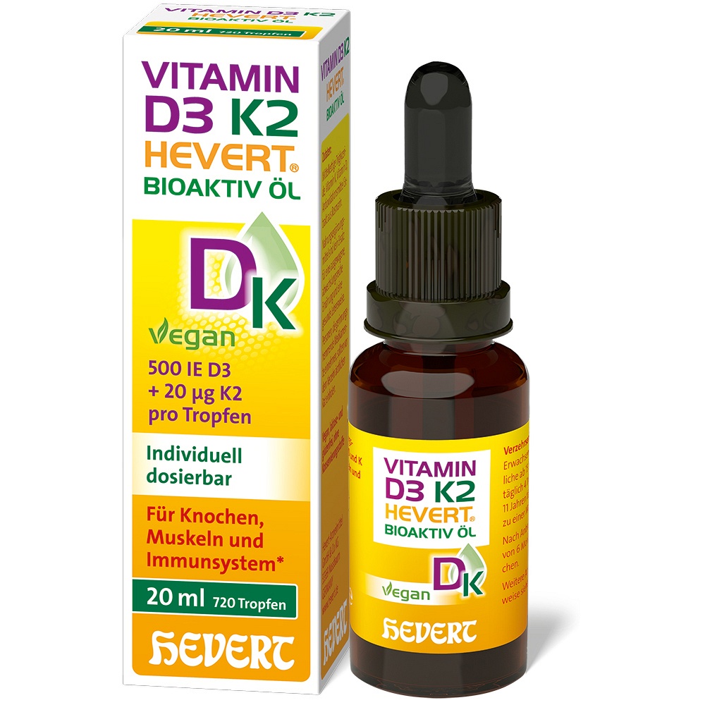 VITAMIN D3 K2 Hevert Bioaktiv Öl 20 ml