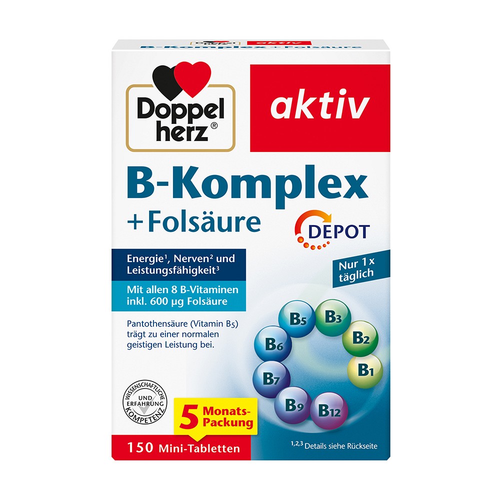 DOPPELHERZ B-Komplex+Folsäure Tabletten 150 St