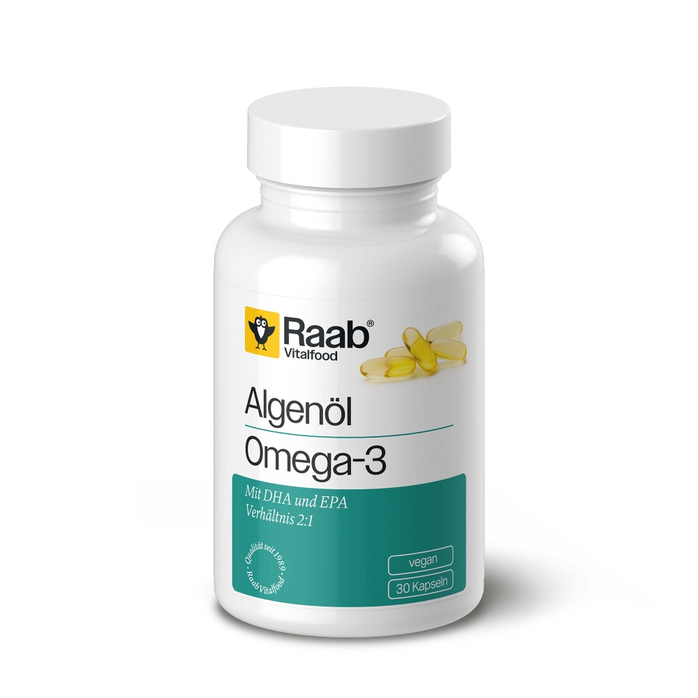 RAAB Vitalfood Algenöl Omega-3 Kapseln 30 St