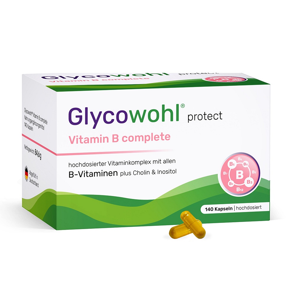 GLYCOWOHL Vitamin B complete+Inositol+Cholin Kaps. 140 St