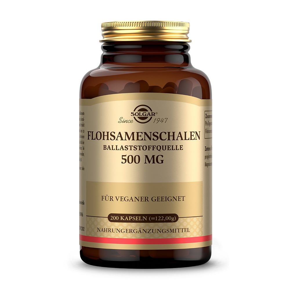 SOLGAR Flohsamenschalen 500 mg Kapseln 200 St