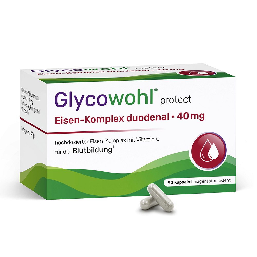 GLYCOWOHL Eisen-Komplex duodenal 40 mg+Vit.C Kaps. 90 St