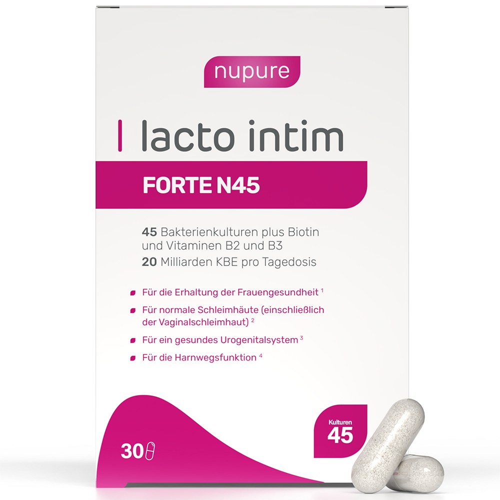 LACTO INTIM FORTE N45+Biotin+Vitamin B2 & B3 Kaps. 30 St