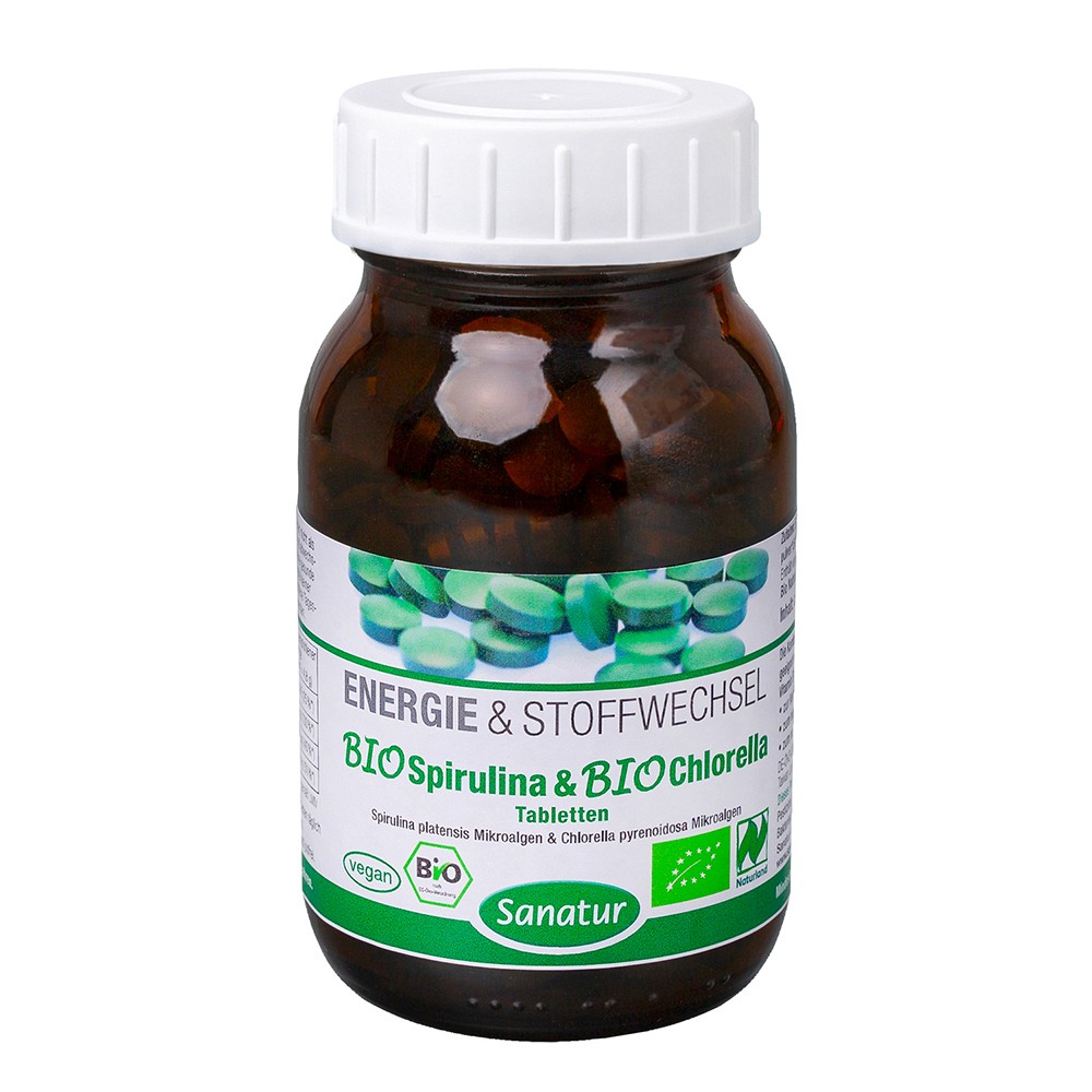 BIO SPIRULINA und Bio Chlorella Tabletten 250 St