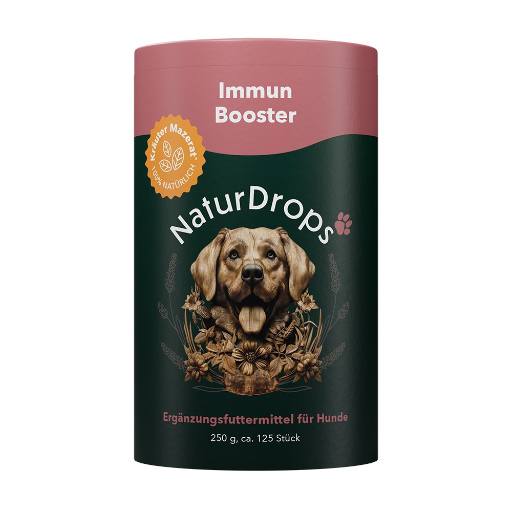 NATURDROPS Immun Booster Erg.Futterm.f.Hunde 250 g