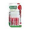 GUM TRAV-LER 0,8mm Kerze rot Interdental+6Kappen