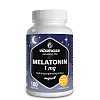 MELATONIN 1 mg hochdosiert vegan Tabletten