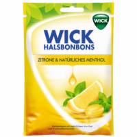 WICK Zitrone & natürliches Menthol Bonb.m.Zucker - 72g - Bonbons zuckerhaltig