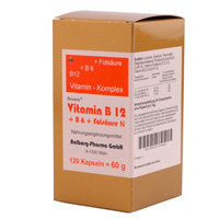 VITAMIN B12+B6+Folsäure Komplex N Kapseln - 120St - Folsäure
