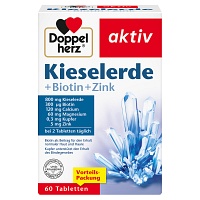 DOPPELHERZ Kieselerde+Biotin+Zink Tabletten - 60St - Für Haut, Haare & Knochen