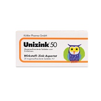 UNIZINK 50 magensaftresistente Tabletten - 20St - Selen & Zink