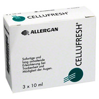 CELLUFRESH Augentropfen - 3X10ml - Gegen trockene Augen