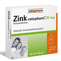 ZINK-RATIOPHARM 25 mg Brausetabletten - 20St - Selen & Zink