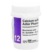 BIOCHEMIE Adler 12 Calcium sulfuricum D 6 Tabl. - 200St