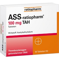 ASS-ratiopharm 100 mg TAH Tabletten - 50St - Blutverdünnung