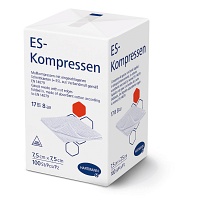 ES-KOMPRESSEN unsteril 7,5x7,5 cm 8fach - 100St - Wundbehandlung