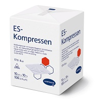 ES-KOMPRESSEN unsteril 10x10 cm 8fach - 100St - Wundbehandlung