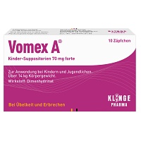 VOMEX A Kinder-Suppositorien 70 mg forte - 10St - Übelkeit & Schwindel