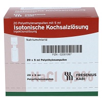 ISOTONISCHE Kochsalzlösung 0,9% Plastikampullen - 20X5ml