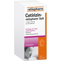 CETIRIZIN-ratiopharm Saft - 75ml - Allergie allgemein