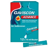 GAVISCON Advance Pfefferminz Suspension - 12X10ml - Saurer Magen