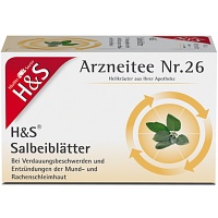 H&S Salbeiblätter Tee Filterbeutel - 20X1.6g - Heilkräutertees
