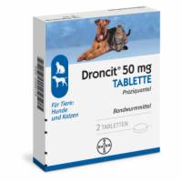 DRONCIT 50 mg Tabletten für Hunde/Katzen - 2St - Tierbedarf