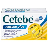 CETEBE ABWEHR plus Vitamin C+Vitamin D3+Zink Kaps. - 30St - Vitamine
