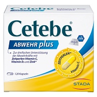 CETEBE ABWEHR plus Vitamin C+Vitamin D3+Zink Kaps. - 120St - Vitamine