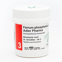 BIOCHEMIE Adler 3 Ferrum phosphoricum D 12 Tabl. - 400St