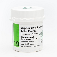 BIOCHEMIE Adler 19 Cuprum arsenicosum D 12 Tabl. - 400St