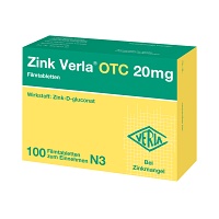 ZINK VERLA OTC 20 mg Filmtabletten - 100St - Selen & Zink