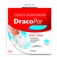 DRACOPOR waterproof Wundverband 8x10 cm steril - 5St - Sterile Pflaster